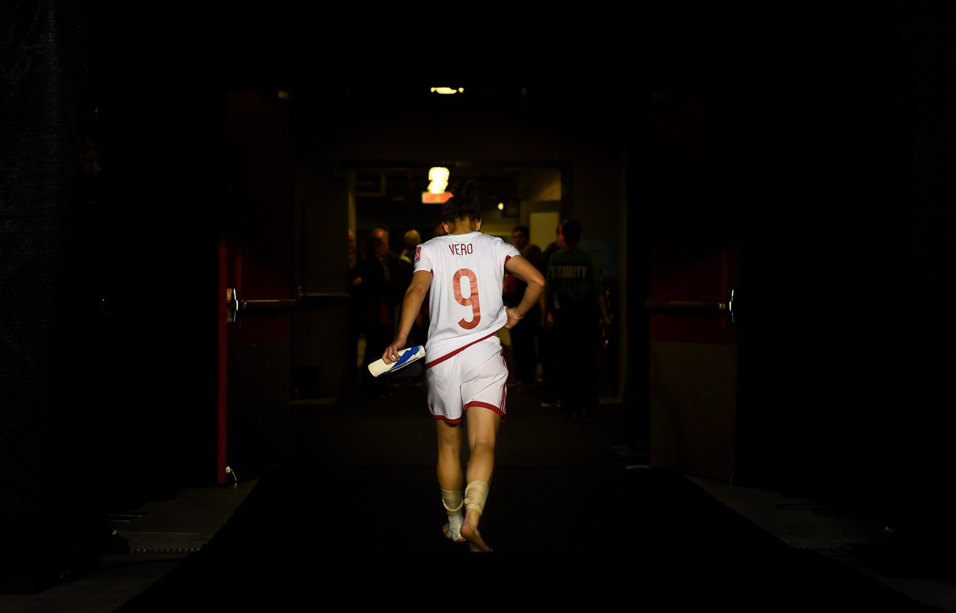 Verónica Boquete abandona el estadio de Lansdowne el 17 de junio de 2015 tras la derrota de España ante Corea del Sur (1-2) en el Mundial de Canadá, con la que la selección quedó eliminada en fase de grupos.
